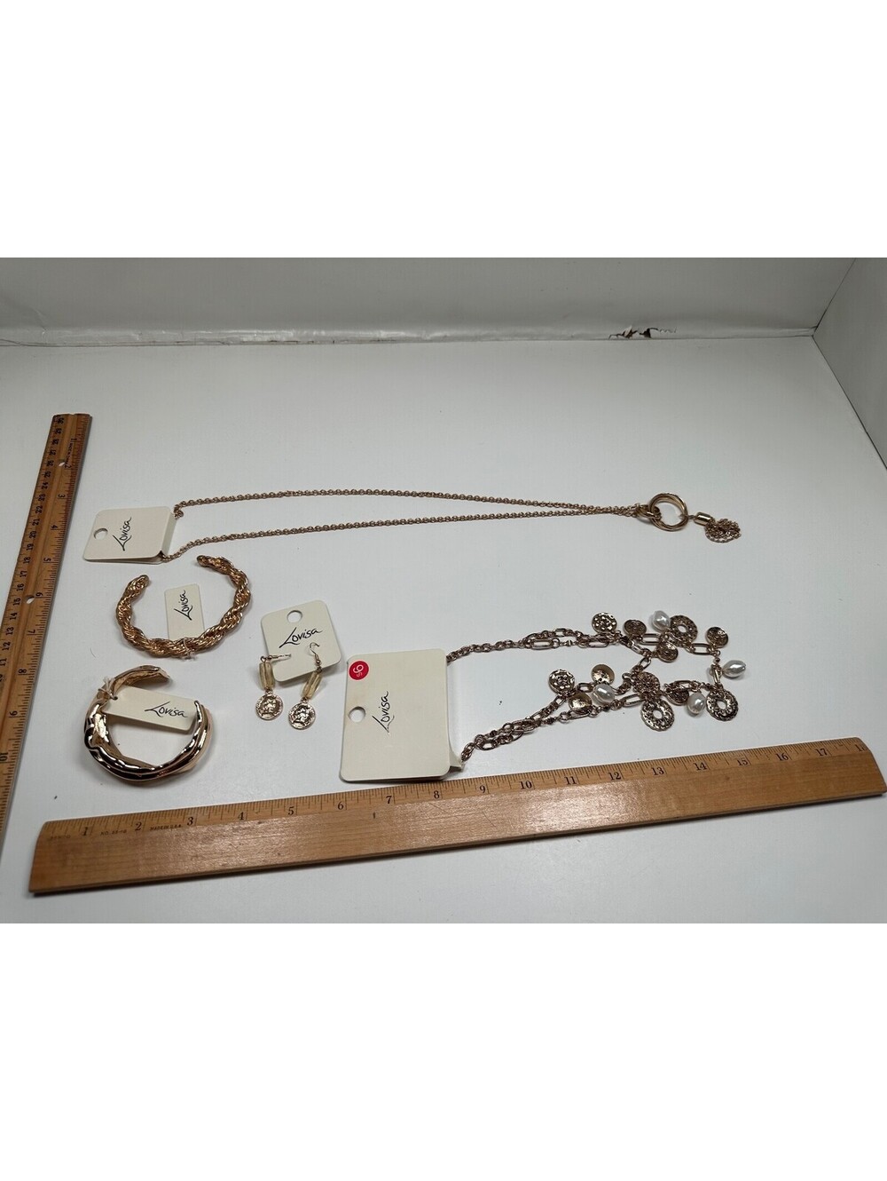 Lovisa Costume Jewelry Lot Earrings Necklaces Bracelets Gold Tone